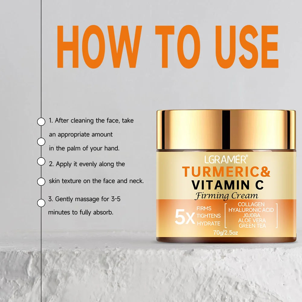 Turmeric Vitamin C Face Cream – Brightening & Firming Moisturizer