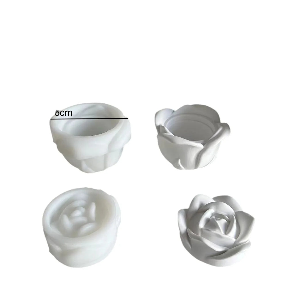 Candle Cup Mold Silicone Plaster Mold Rose Box Mold DIY For Craft Making Gift Giving Artisans Oasis Select