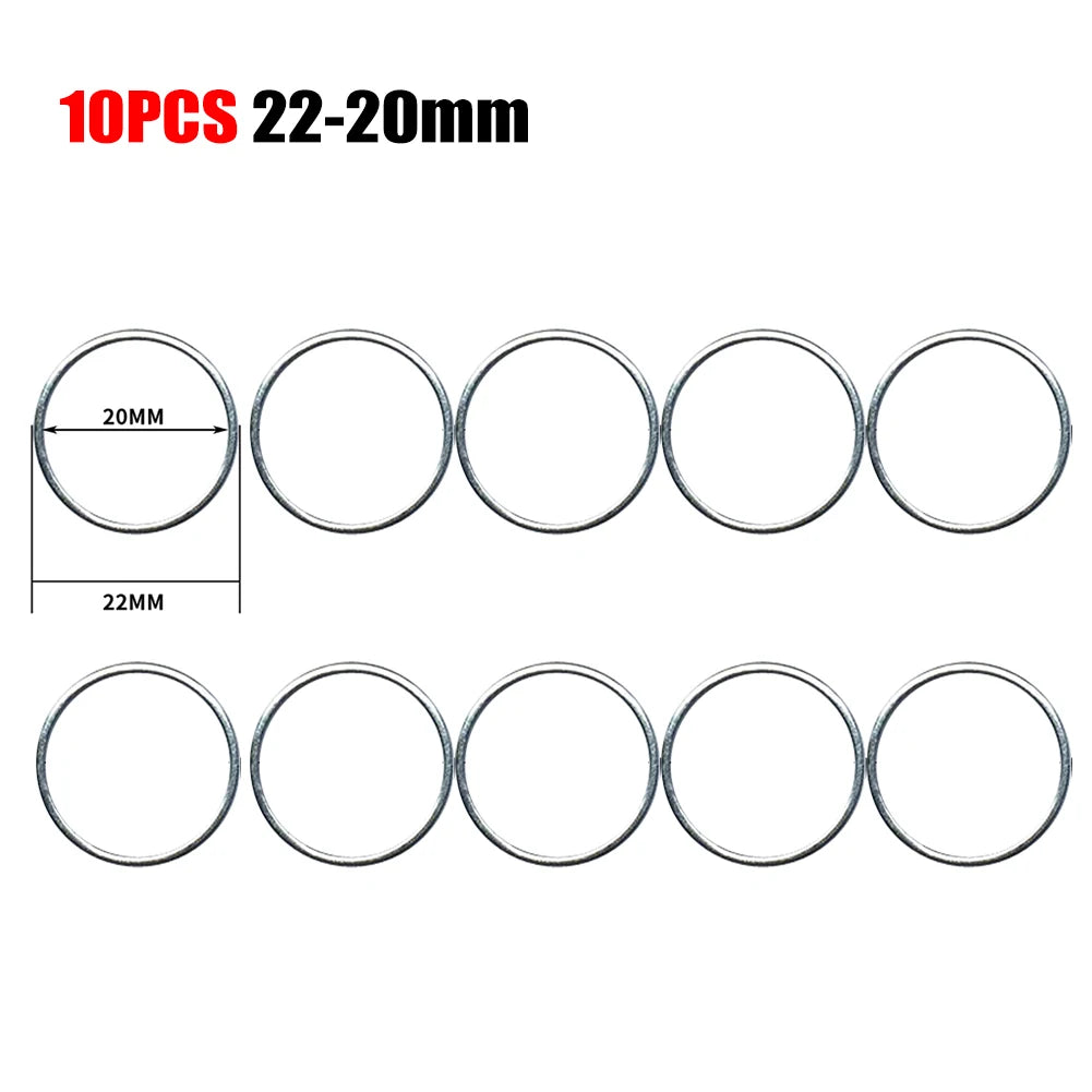  10pc Circular Saw Blade Reducing Rings Conversion Set For Ring 16/20/22/25.4/30/32MM Cutting Disc Grinder Woodworking Tools Oasis Select 22-20MM