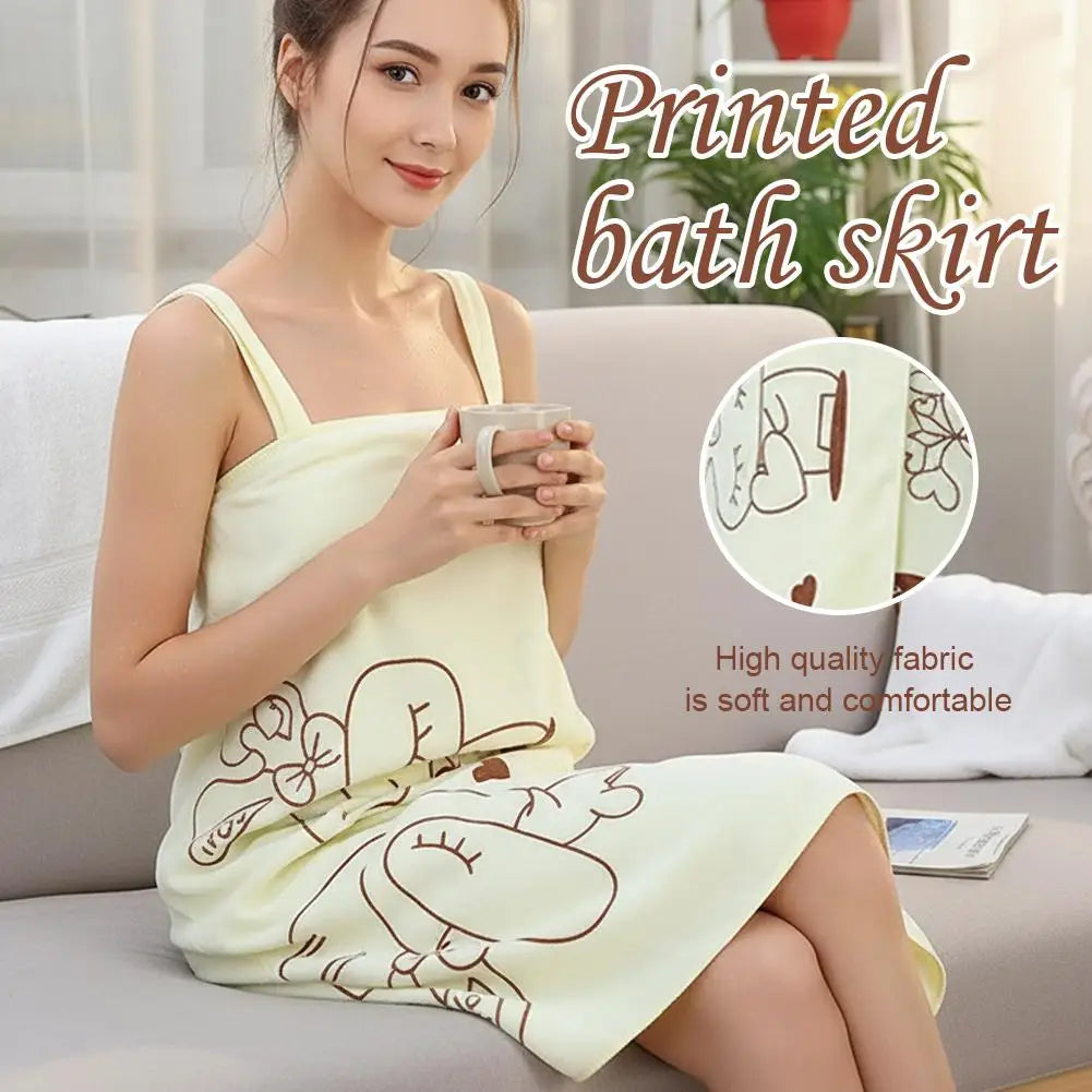 Quick Dry Home Textile Towel Robes Bath Wearable Towel Dress Women Lady Fast Drying Beach Spa Dress Nightwear Oasis Select