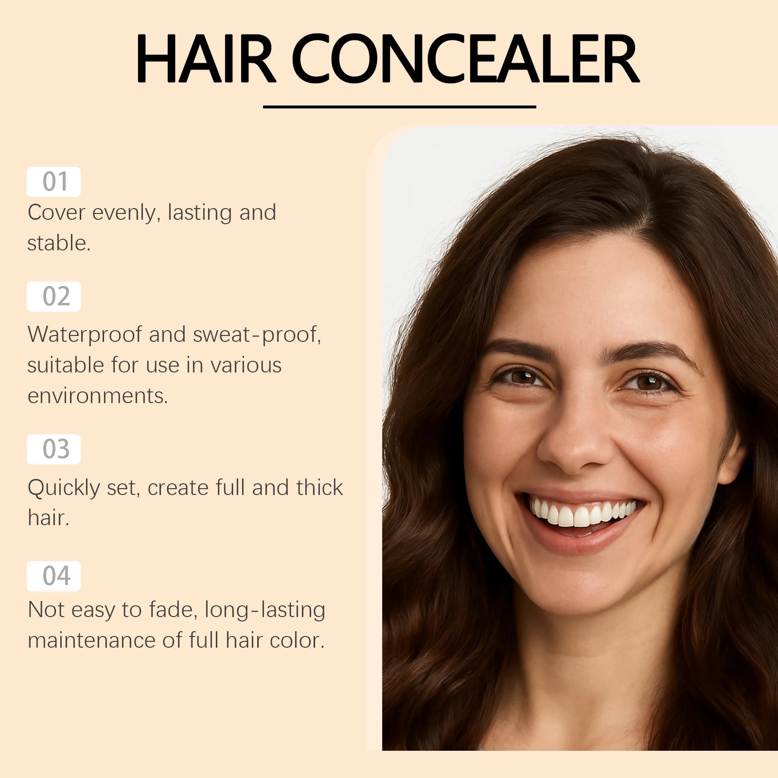 HOEGOA Waterproof Hair Concealer – Root & Hairline Coverage 50g Hair Root Concealer Oasis Select