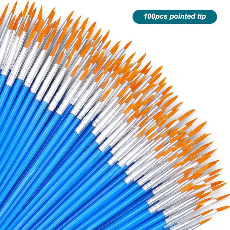 1set Nylon Hair Paint Brushes Set for Acrylic Watercolor Gouache Oil Digital Painting Detail Liner Brush for Canvas Plaster Doll Oasis Select A6