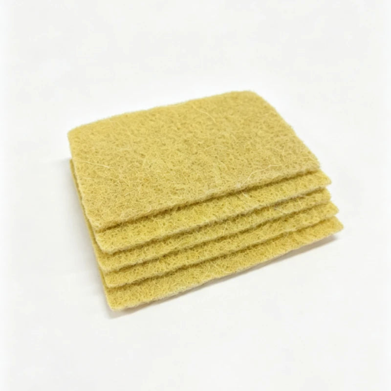 5pcs Coconut Fiber Scouring Pads - Non-Woven, High-Quality Reusable Exfoliating Pads for Kitchen and Living Room Cleaning Oasis Select 5pcs