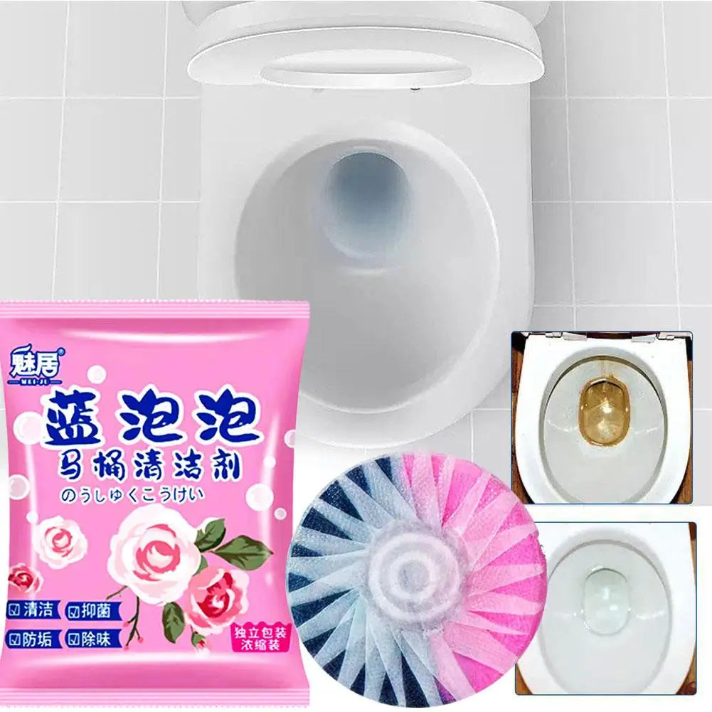 Toilet Deodorizer Blue Bubble Toilet Cleaner Effervescent Bowl Deodorant Freshener Deodorization Fragrant Household Toilet Tool Oasis Select
