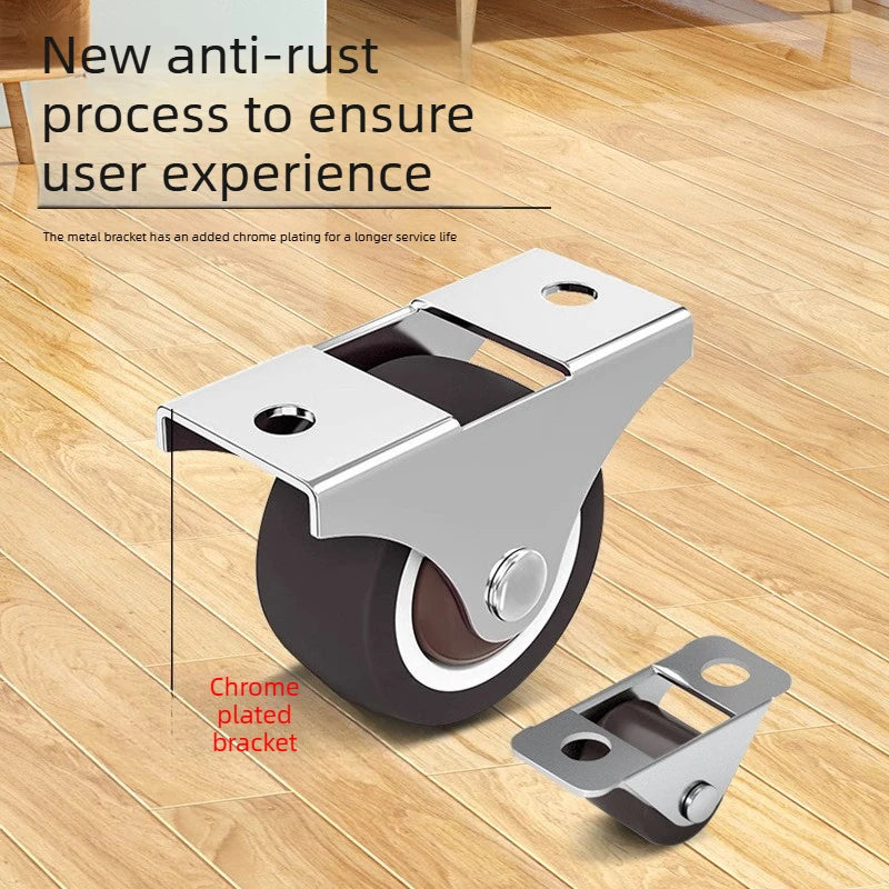1pcs Ultra Quiet Small Caster Wheels for Under Bed Drawers & Kick Drawers Heavy Duty Furniture Moving Wheels for Coffee Table Oasis Select