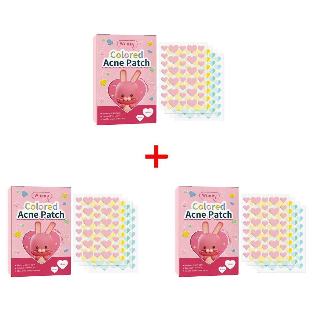 Wiieey Star Acne Patches – Colorful Pimple Stickers 144–288pc Acne Pimple Patch Oasis Select Love 144pcs x 3
