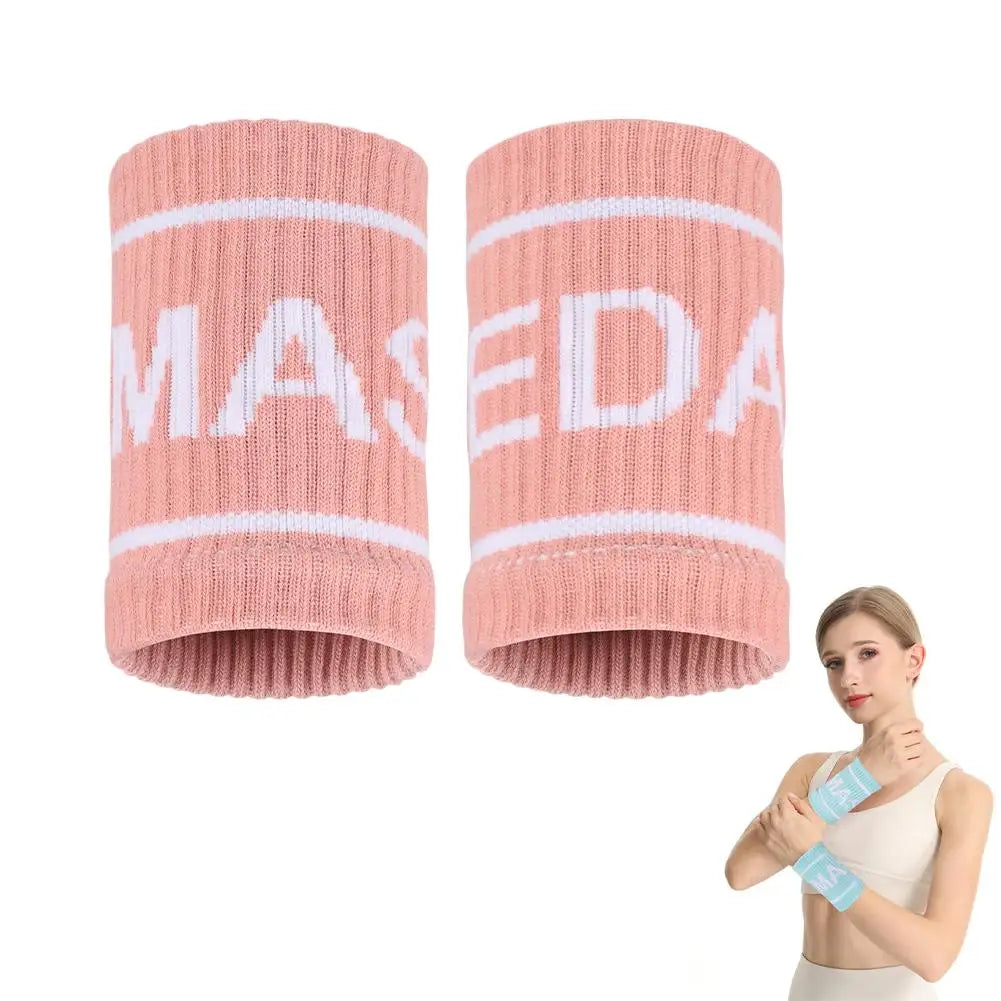 NEW Elastic Sport Wristband Basketball Volleyball Wrist Guard Golf Tennis Sweatband Wrist Band Fashion Colorful Wrist Support Oasis Select Pink