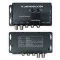 TV LINK Modulator， AV to RF ，IR Extender with Channel Display， Analog TV Self-Produced Program Insertion Device Oasis Select black