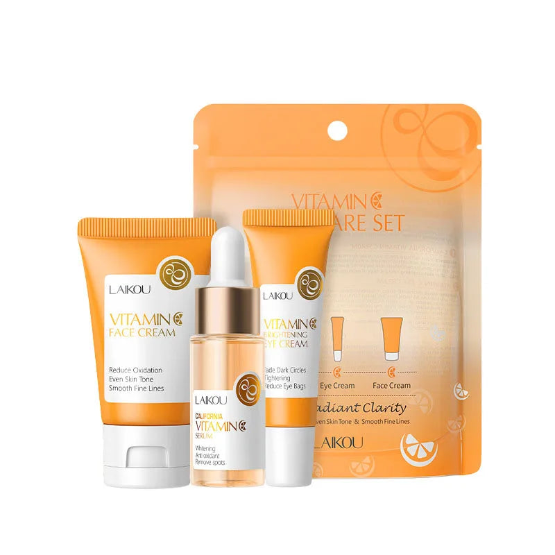 LAIKOU Vitamin C Sakura 3-Piece Skin Care Set – Face & Eye Kit Skin Care Set Oasis Select Vitamin C