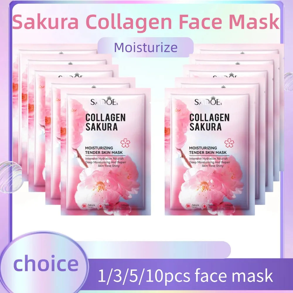 Sakura Collagen Face Mask – Hydrating & Firming Sheet Mask