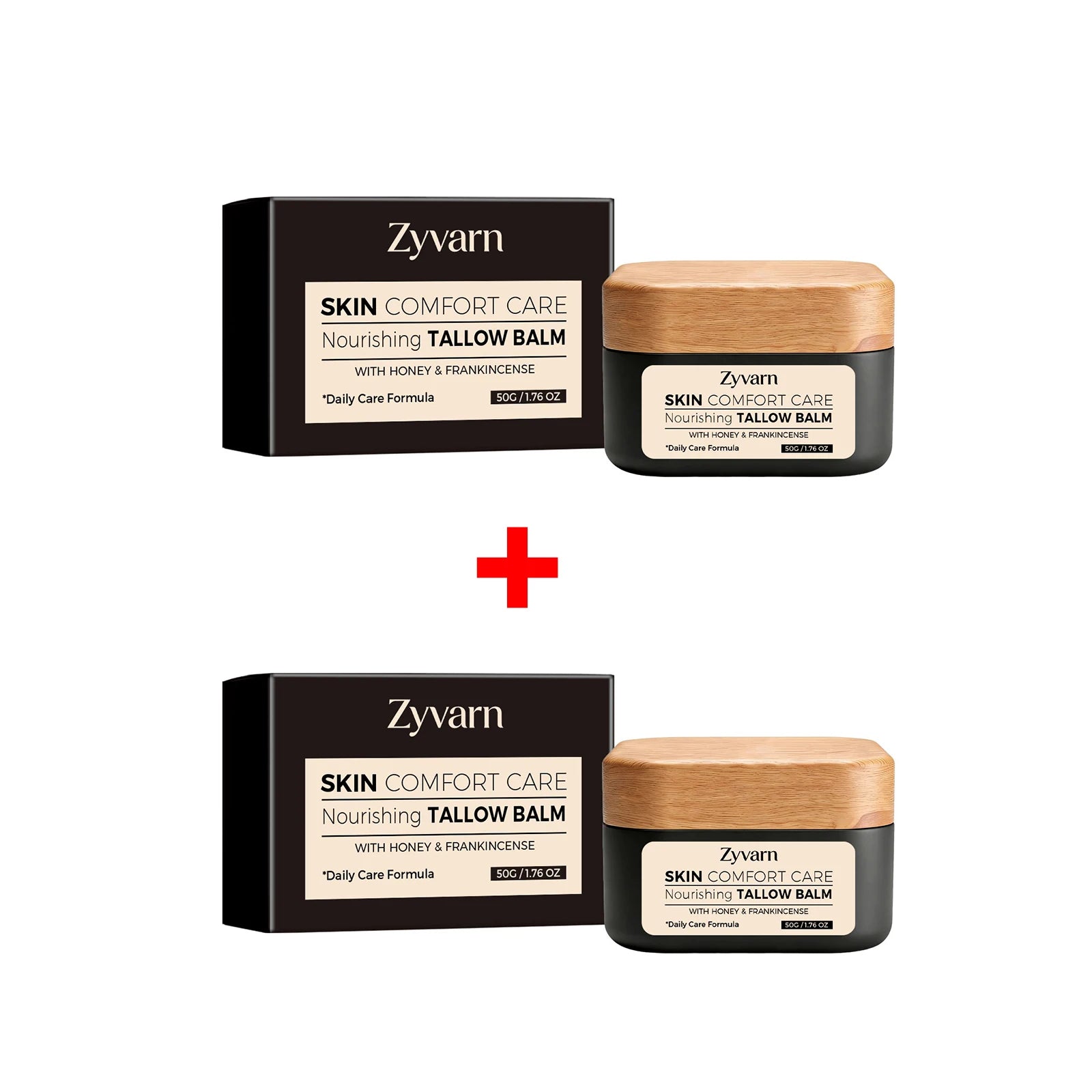 Nourishing Tallow Balm with Honey Repair Skin Barrier Moisturizing Balm for Dry Skin Reduce Redness Moisturizing Face Cream 50g Oasis Select 2pcs