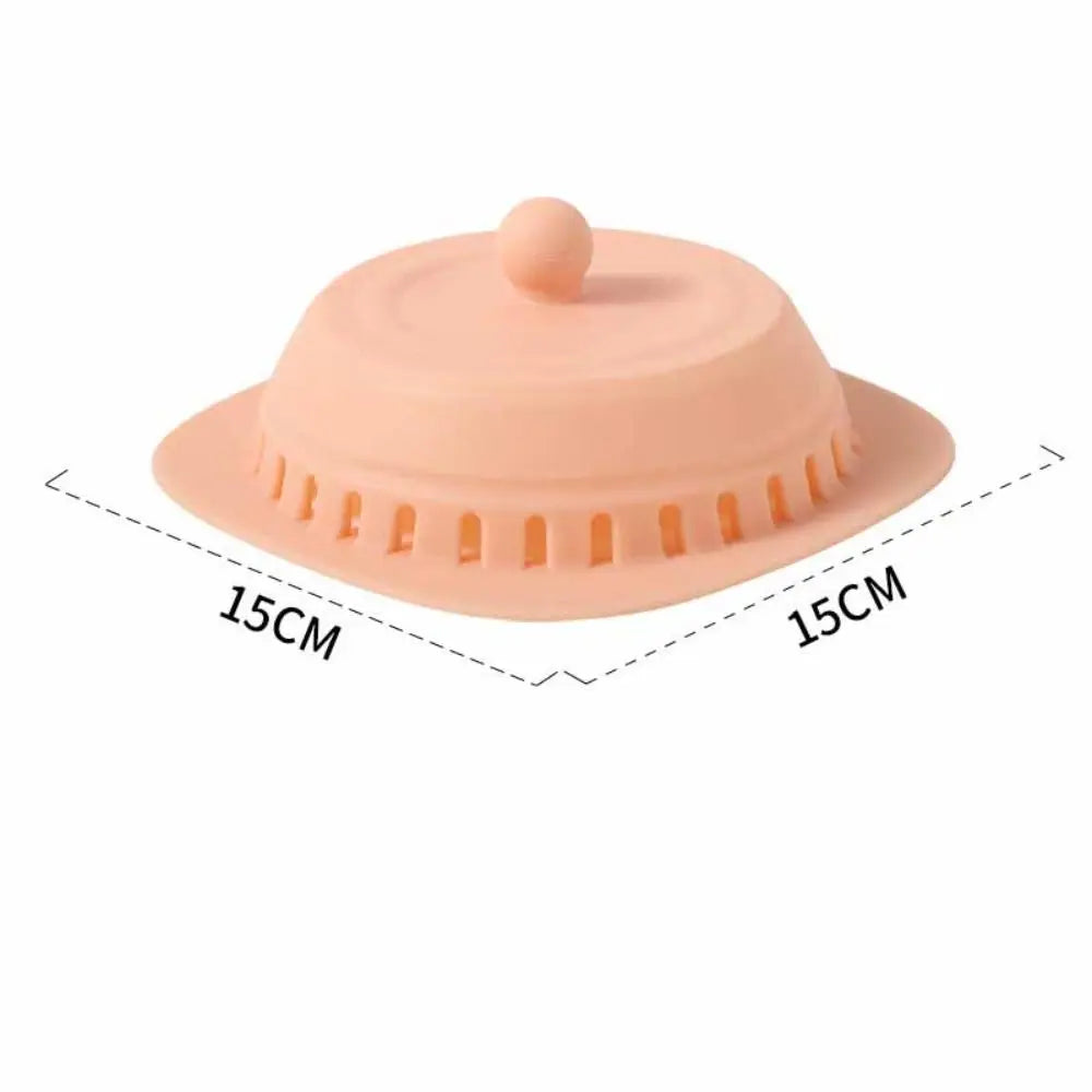 Durable Silicone Floor Drain Cover Anti-odor Strainer Sewer Anti-Clogging Press Type Bathroom Accessories Oasis Select light pink