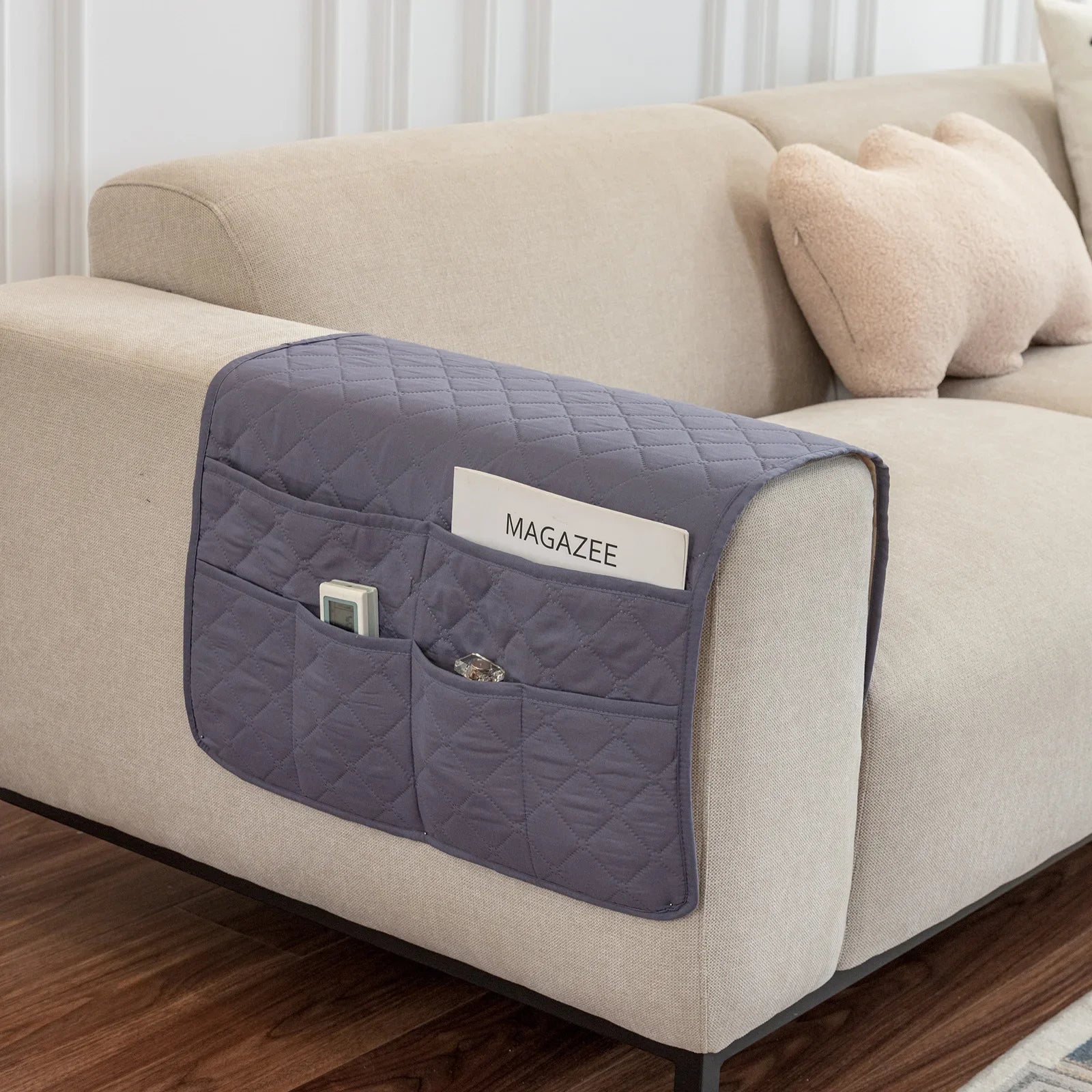 New Sofa Hand Towel with Storage Pocket Magazine Remote Control Sofa Recliner Armrest Clutter Management Bag Oasis Select 16 50X90cm