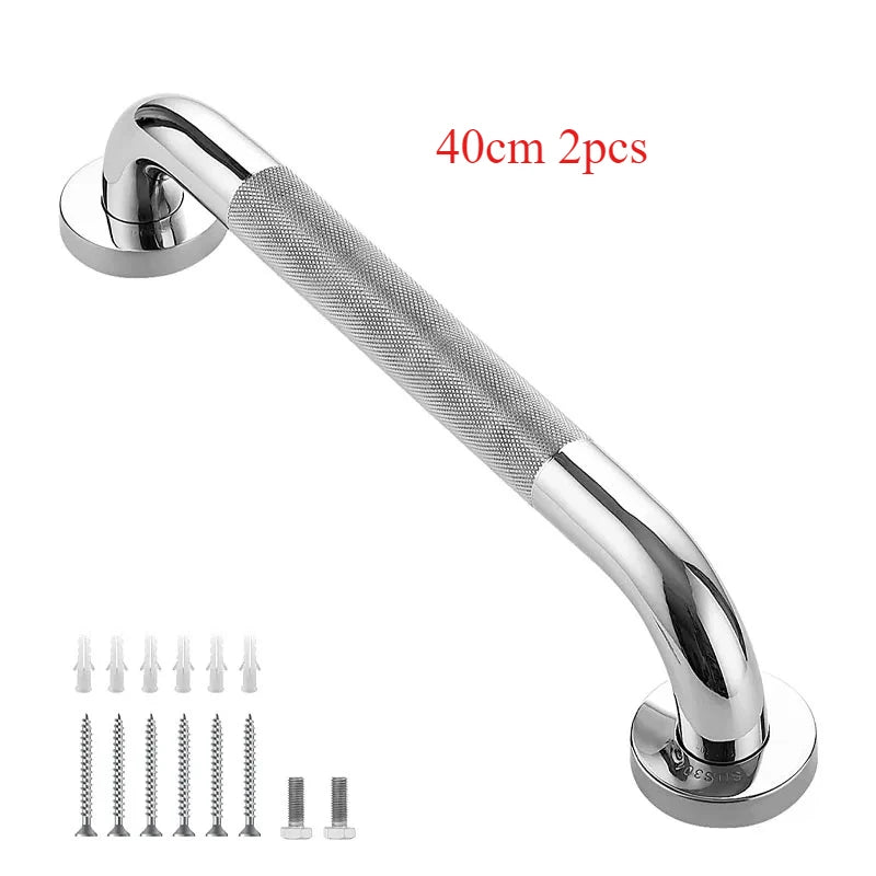 Bathroom Tub Toilet Handrail Grab Bar Stainless Steel 300/400/500Mm Anti Slip Shower Safety Support Handle Towel Rack Oasis Select 40cm 2pcs