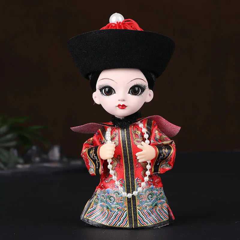 Chinese-style Themed Gifts for Foreigners Peking Opera Facial Makeup Memorabilia Silk Figurine Dolls and Decorative Ornaments Oasis Select Queen 10x15cm