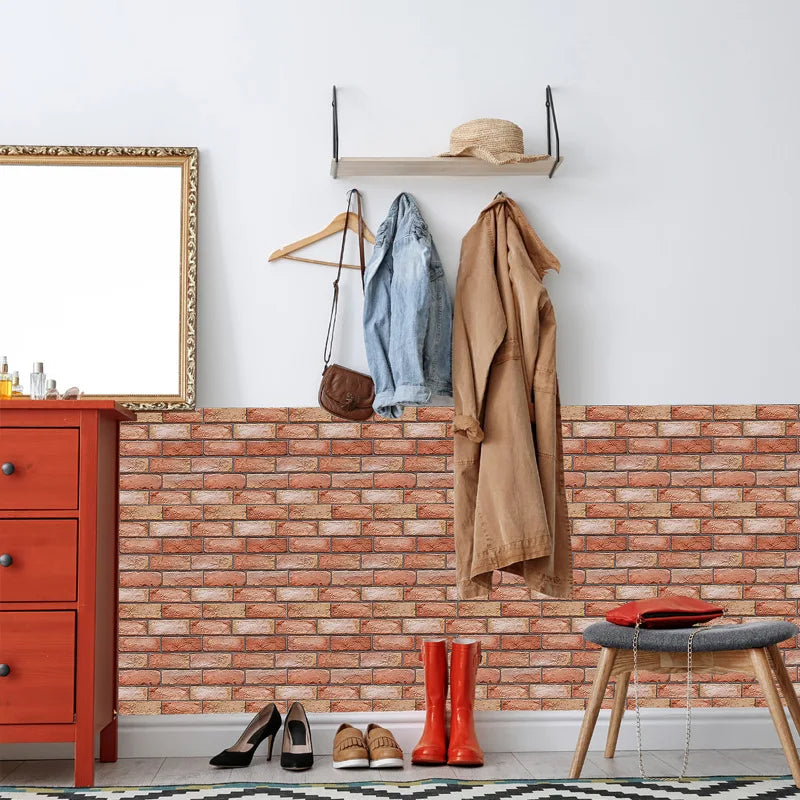 Self Adhesive Brick Pattern Waterproof and Moisture-proof Renovation of Three-dimensional Wall Stickers for Home Wall Decoration Oasis Select