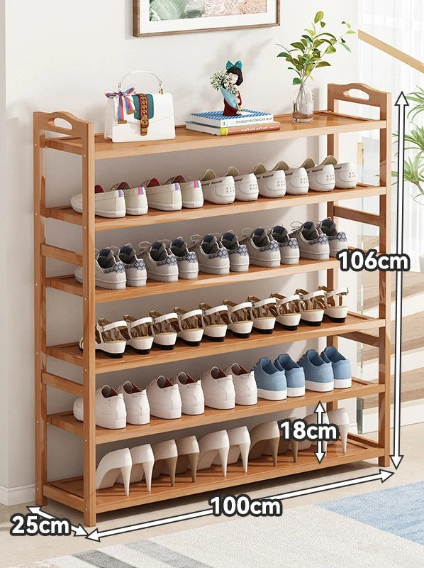 Simple household floor standing shoe rack, multi-layer space saving dormitory storage, economical small shoe cabinet Oasis Select Six layers 100cm