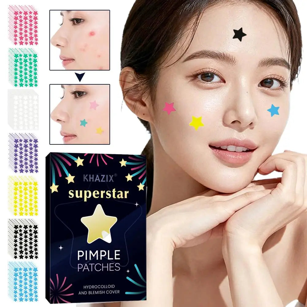 Colorful Stars Pimple Patches, 240/280PCS Cute Acne Blemishes Covering Stickers Invisible Hydrocolloid Acne Patch Zit Stickers Oasis Select