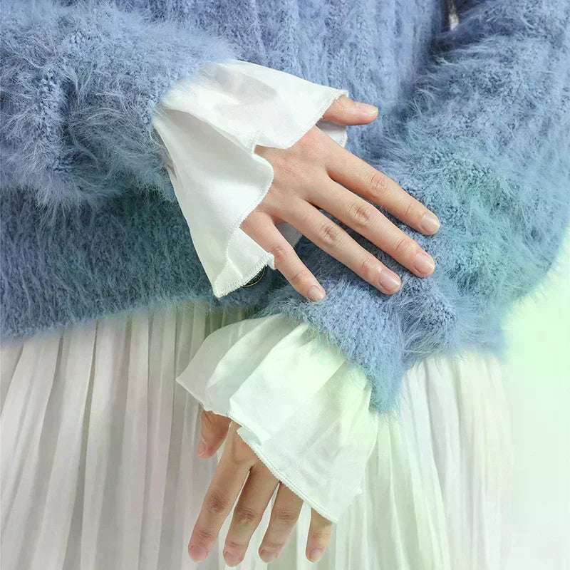 Nail Photo Glove Beautiful Gentle Fake Cuffs Decorative Chiffon Flare Cuffs Fashion Sexy Nail Art Accessories Photography Props Oasis Select