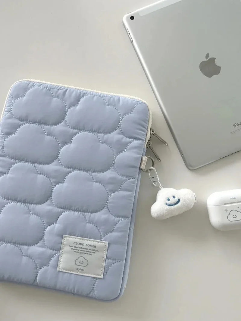 New Cloud Laptop Sleeve Ipad Bag Cotton Large Capacity Storage Embroidery 11/13/14 /15 15.6 16 Inch Notebook Pouch Oasis Select