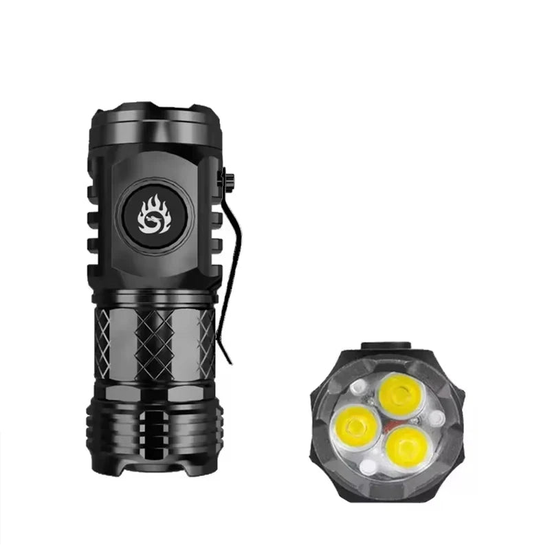Rechargeable Zoom Fishing Lantern Super Bright MINI LED Flashlight USB Torch Powerful 3 Lighting Mode Outdoors Camping Lamp Oasis Select S60B