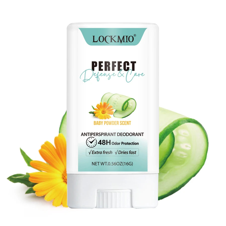 Antiperspirant Deodorant Stick Perfume Antiperspirant Cream 48h Long Lasting Refreshing Fragrance Body Odor Remover for Summer Oasis Select Baby powder
