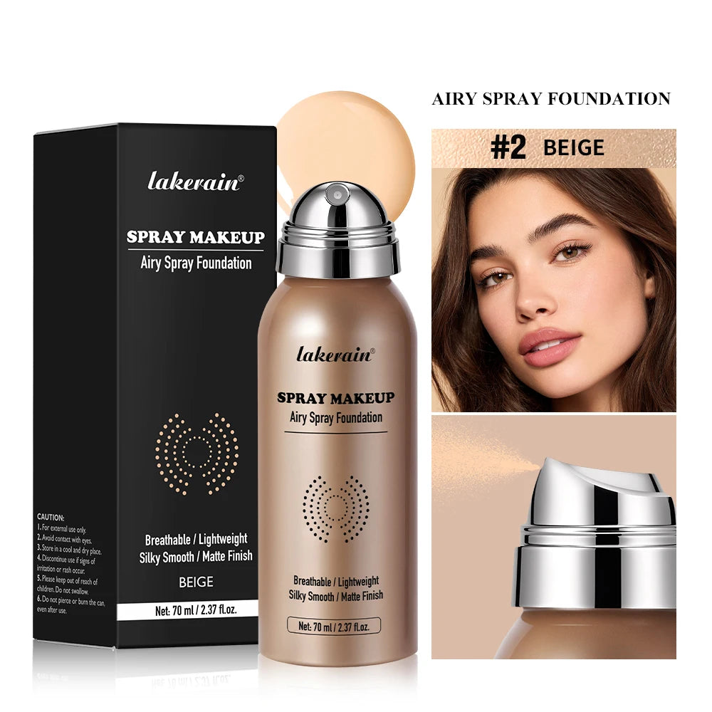 Foundation Spray Waterproof Magic AirbrushSilky Mist Lightweight Long Lasting Oil Control Higt Cover Matte Makeup Base Cosmetics Oasis Select 2