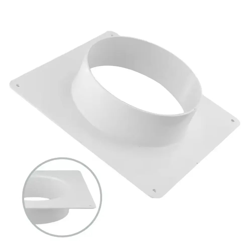 High Quality Plastic Vent Pipe Adapter Flange Connector Wall-mounted Square To Round Flange Interface Exhaust Pipe Joint Oasis Select