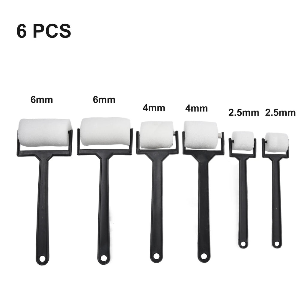 3pcs Sponge Paint Roller Brush /Foam Painting Roller/ Brush Plastic Handle Sponge Brushes Craft Tool Parts For Children/ Draw Oasis Select