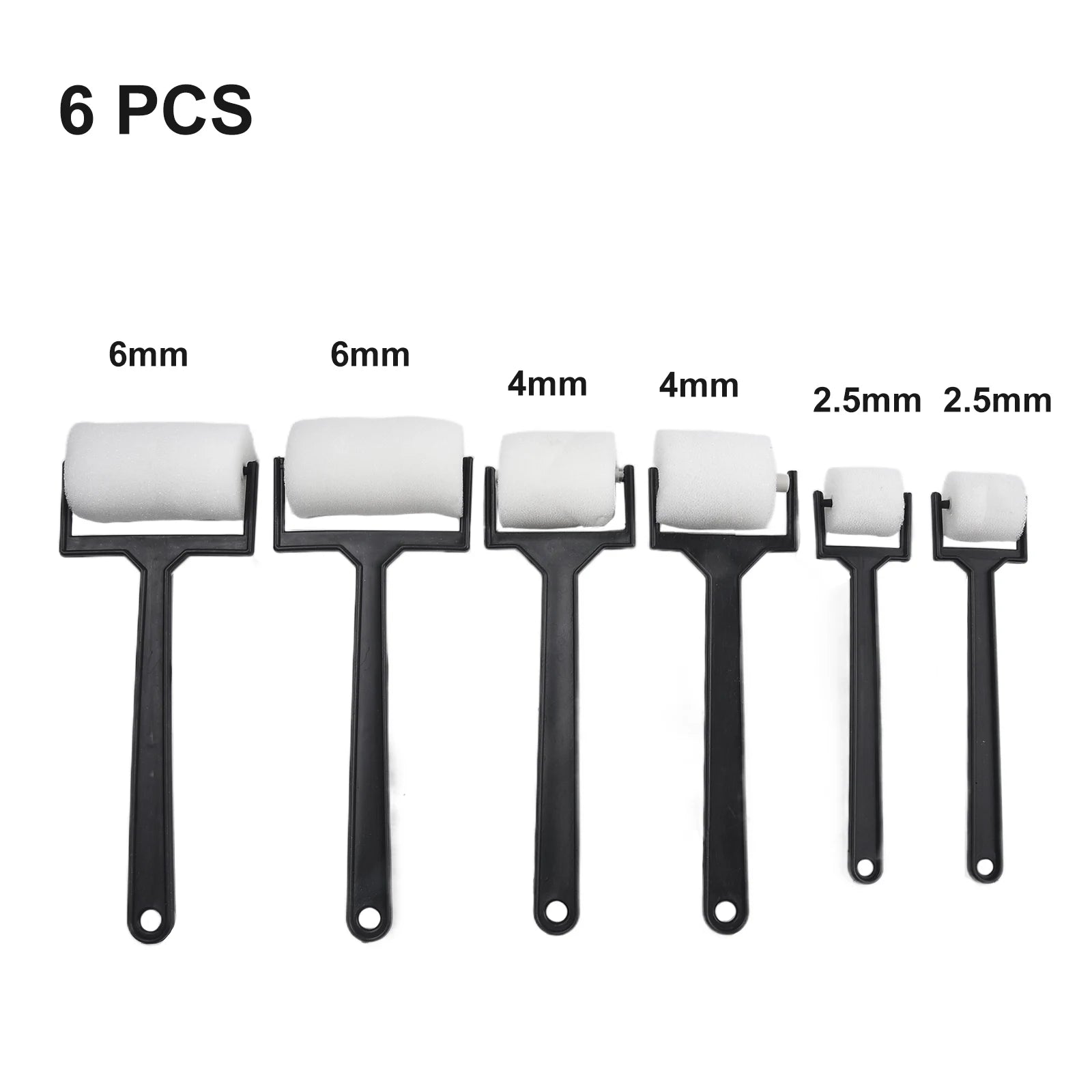 3pcs Sponge Paint Roller Brush /Foam Painting Roller/ Brush Plastic Handle Sponge Brushes Craft Tool Parts For Children/ Draw Oasis Select