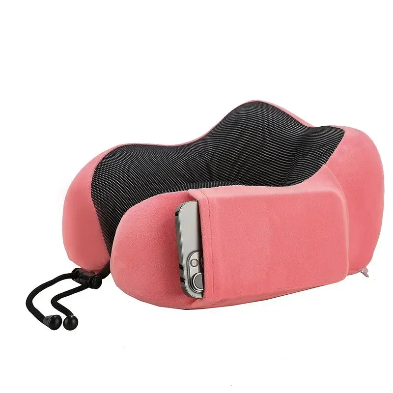 U Shaped Memory Foam Travel Neck Pillow Ergonomic Soft Cervical Support Cushion Relaxation Health Care for Airplane Car Oasis Select