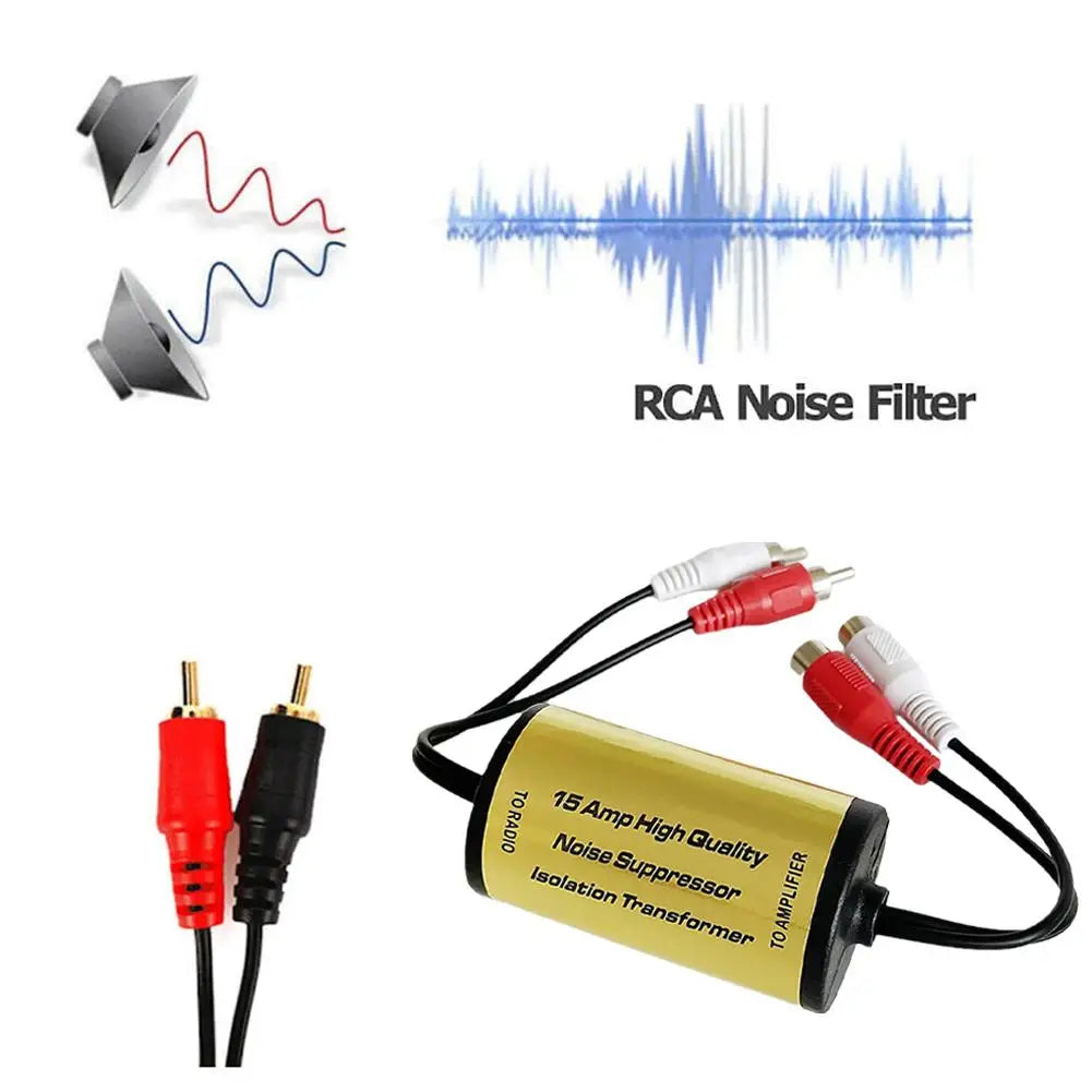 RCA Noise Filter for Car Audio – Ground Loop Isolator