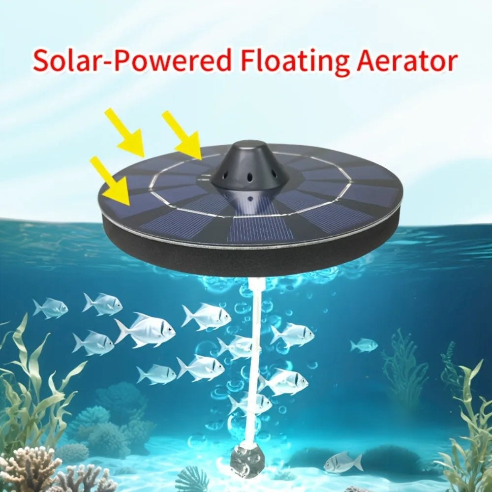 2.5W Pond Air Pump, Floating Solar Aerator Oxygen Pump, Fish Tank Aquarium Fish Pond Solar Oxygenator, Improve Pond Circulation Oasis Select