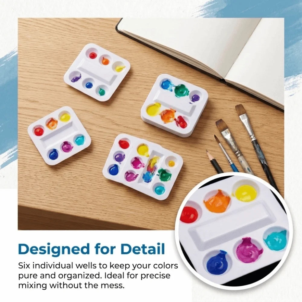 30Pcs Square Watercolor Palette Disposable Stackable Ink Tray Hard Multifunctional Tattoo Pigment Holder Art Painting Oasis Select