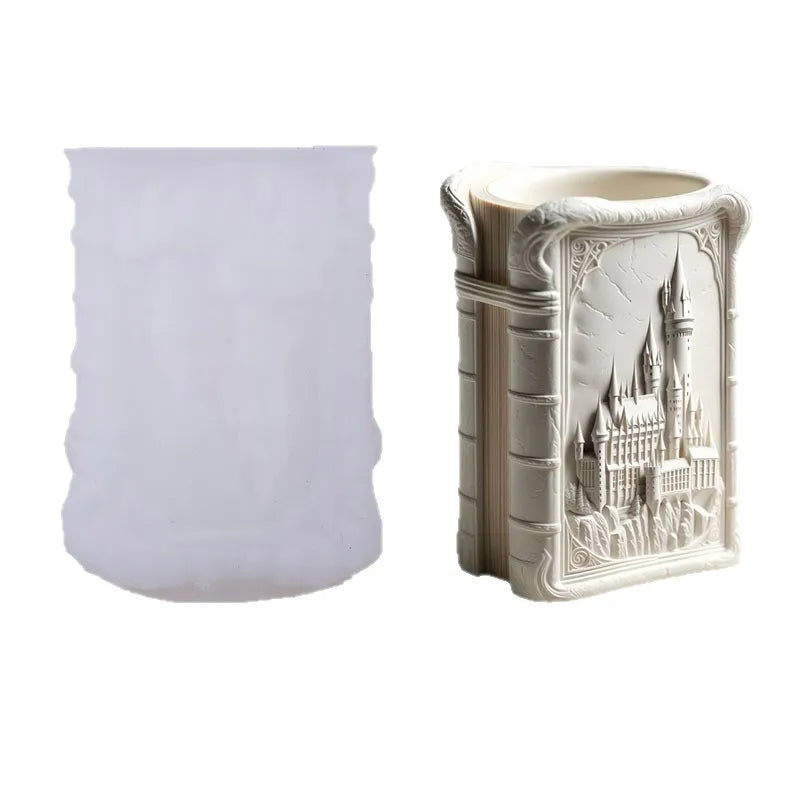 DIY Resin Mold Aromatherapy Candle Cup Silicone Mold Vase Storage Silicone Mold Magic Castle Flower Pot Plaster Cup Mold Oasis Select