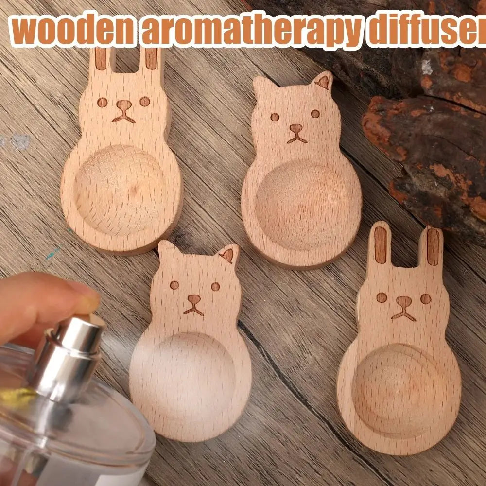 Eco-Friendly Wooden Aromatherapy Diffuser Fragrance Diffused Refreshing Air Essential Oil Diffuser Bear/Elephant Shape Oasis Select