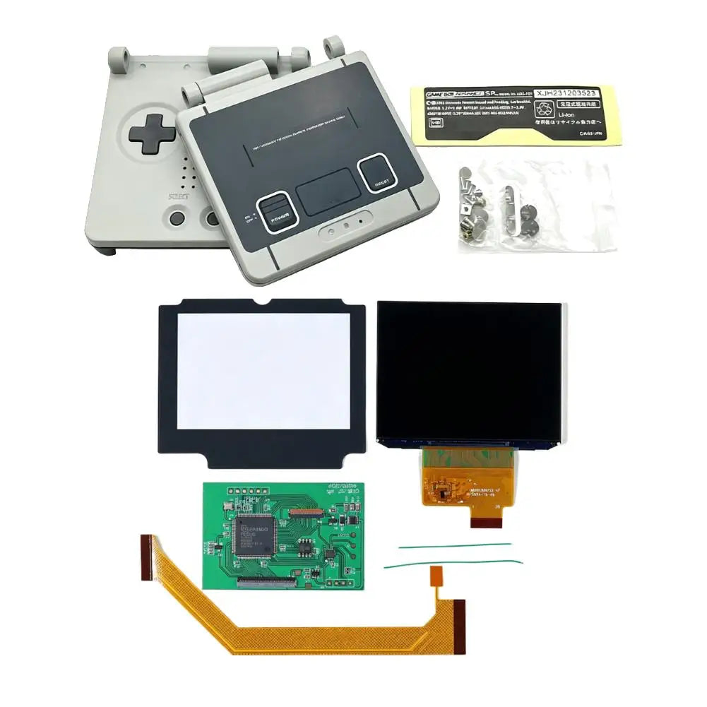 IPS V4 LCD Screen Kit for GBA SP – High Brightness + Shell