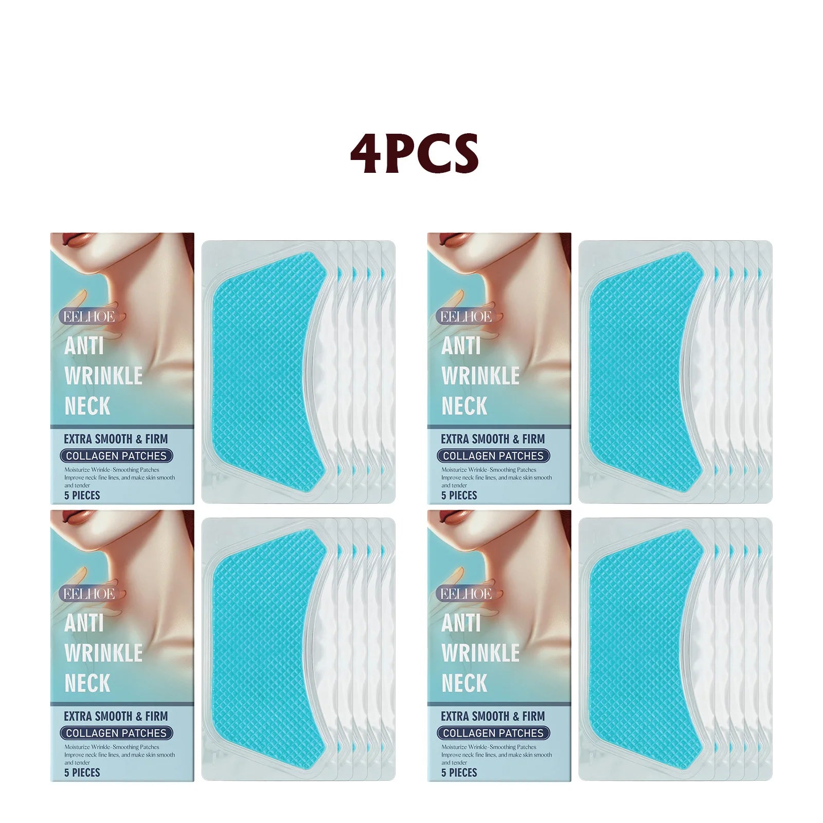 Eelhoe Collagen Neck Mask Patches – Firm, Lift & Hydrate Collagen Neck Mask Oasis Select 4pcs