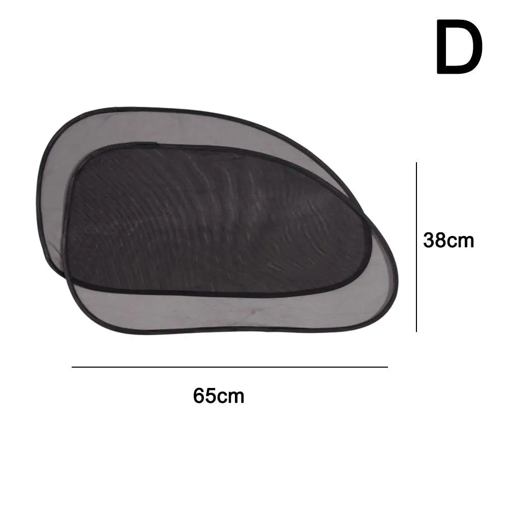 2-Pack Mesh Car Side Window Sun Shades – UV & Heat Blocking Car Window Sun Shade Oasis Select D