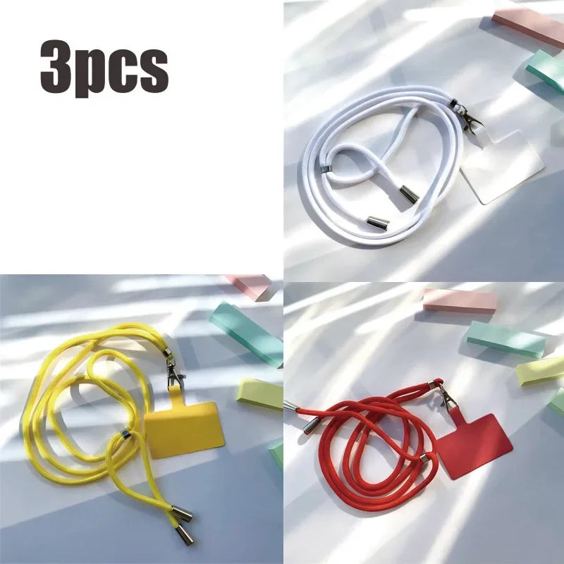 1/4pcs Crossbody Lanyard Necklace Strap Universal Mobile Phone Lanyard Long Adjustment Phone With Clip Safety Anti-Lost Lanyard Oasis Select 3pcs mix 1