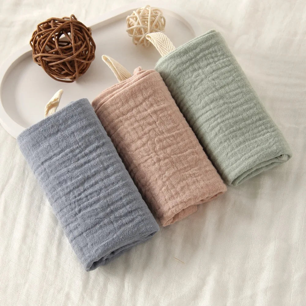 New 4-Layer Pure Cotton Baby Cotton Washcloth Soft Absorbent Square Towels Baby Towels Gauze Cotton Newborn Burp Cloth Oasis Select 8