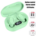 E7S TWS Earphone Bluetooth Headphones with Mic 9D Stereo Hifi Earbuds Wireless Headse Oasis Select Green