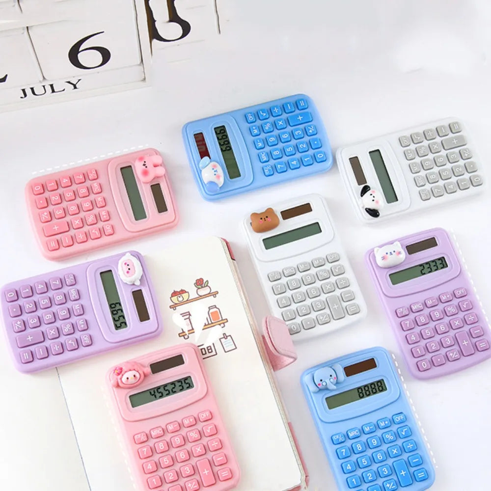 Cartoon Cute Calculator Fashion Mini Portable Small Calculator Portable Office Computer for Primary School Students Oasis Select