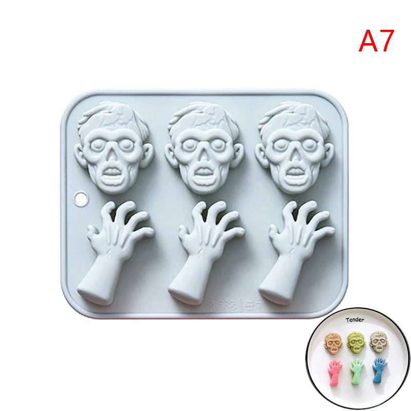 Halloween Silicone Mold – Finger, Heart & Brain for Candy & Choc