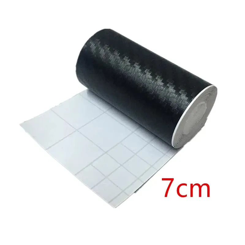 1/3Pcs Carbon Fiber Stickers Door Sill Anti-stepping Protector Trunk Bumper Side Mirror Anti Scratch Tape Auto Decals Oasis Select Width 7cm Length 7m