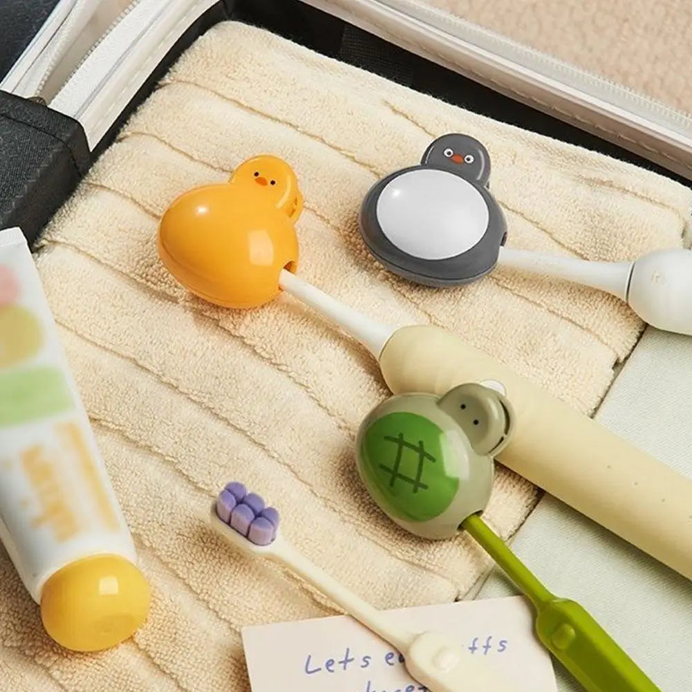 Cute Animal Toothbrush Head Covers – Travel Protector Cap