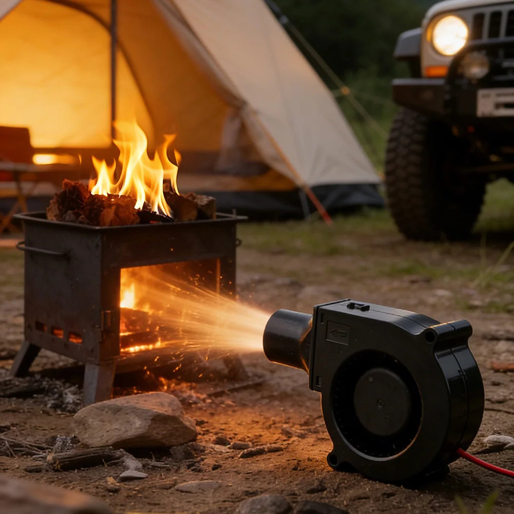 Portable BBQ Blower Fan | Adjustable Speed Charcoal Starter