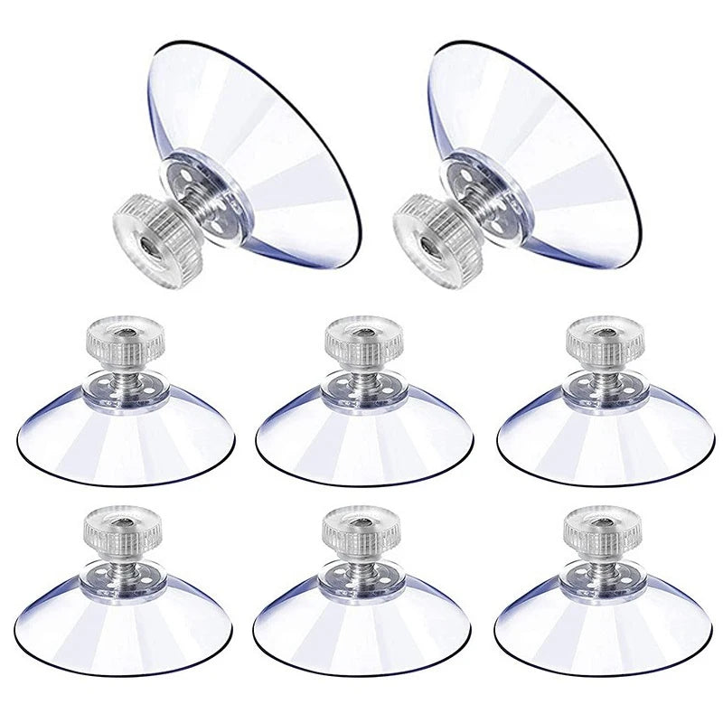 5pcs 32/41/53mm Round Strong Transparent Suction Cups with Screw Plastic Suction Pads Adhesive Suction Holder with Screw Nut Oasis Select 5pcs 30mm