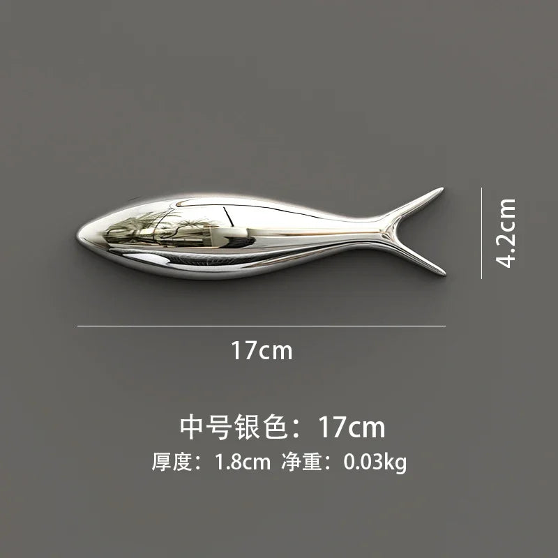 Living Room Wall Decoration TV Sofa Background Wall Pendant Decoration Relief Wall Decoration Fish Room Decor Oasis Select Silver 17cm