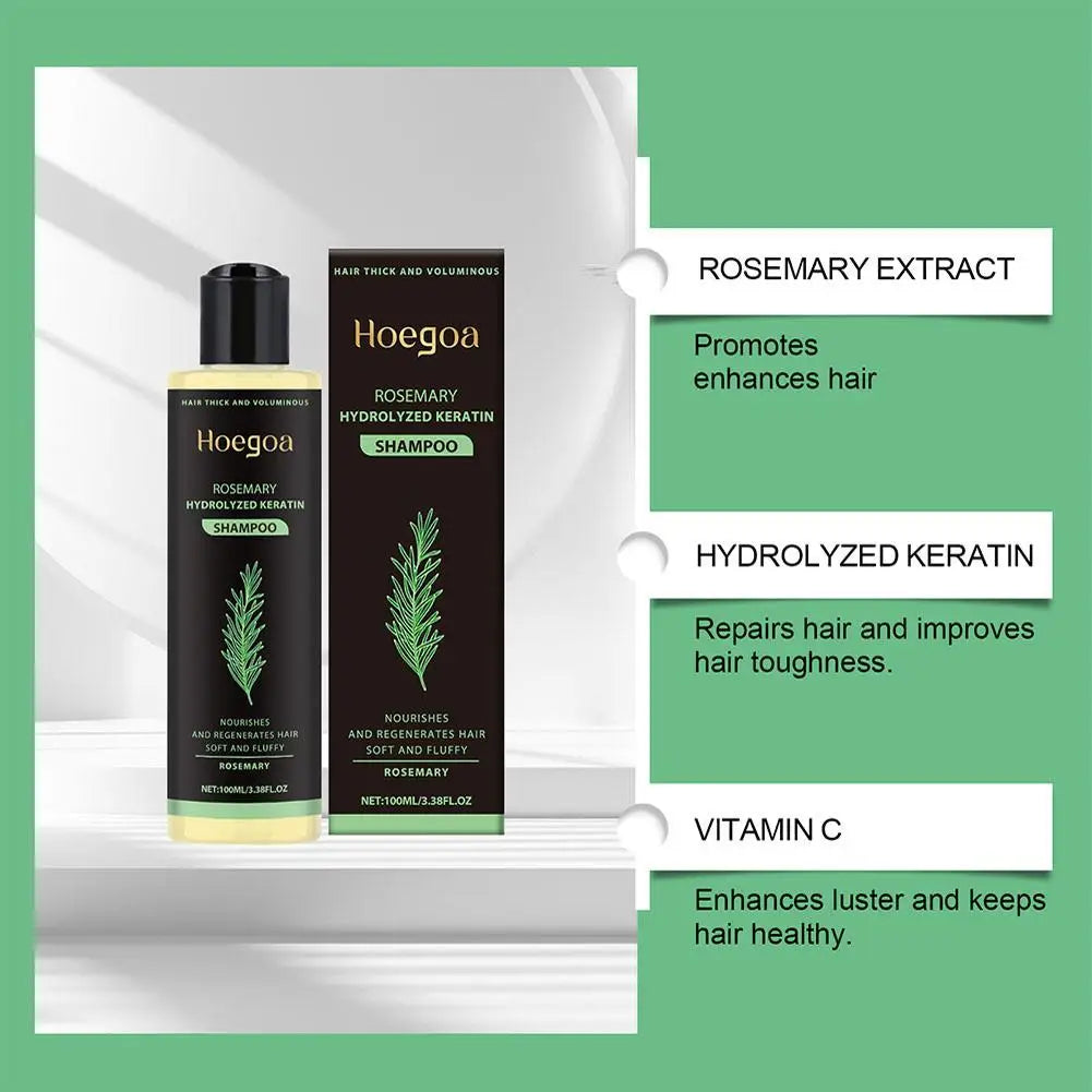 Natural Rosemary Hair Shampoo 100ML Reduce Hair Loss Clean Dandruff Nourish Moisturize Scalp Hair Care Product Oasis Select